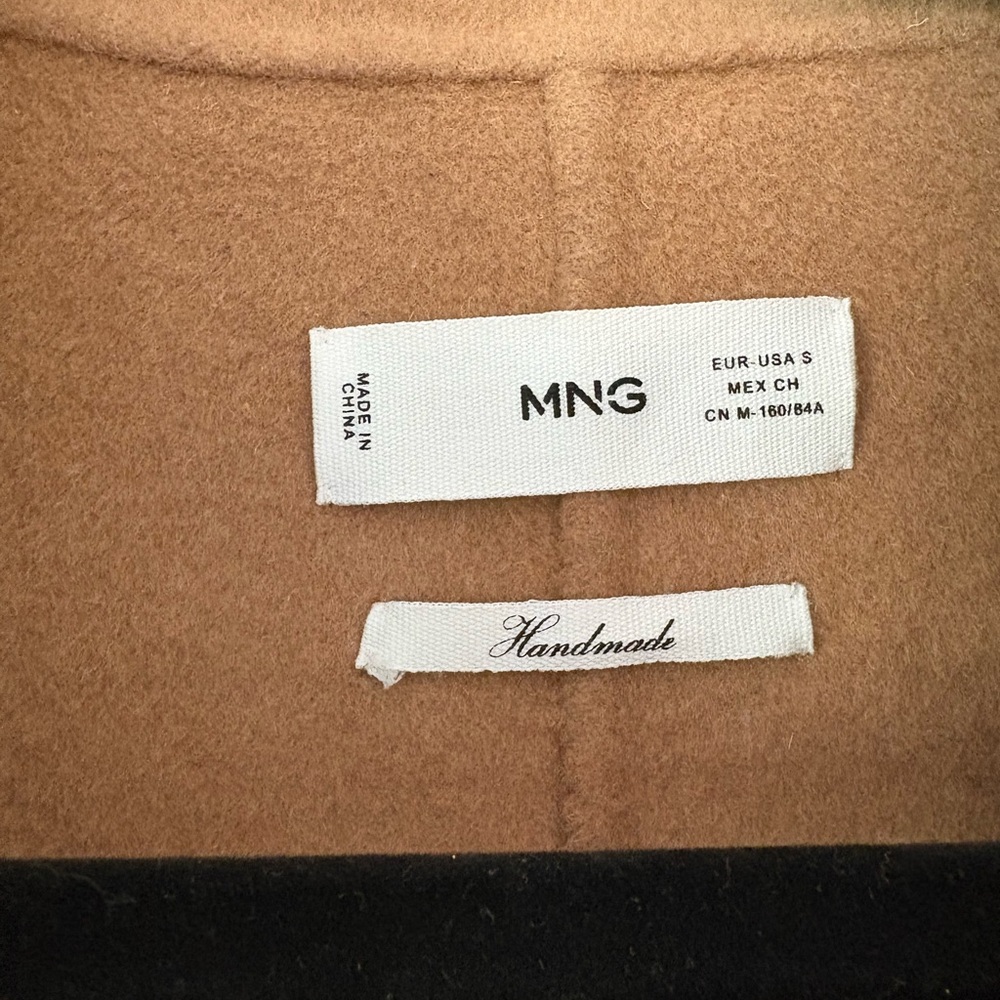 MANGO Classic Camel, Wool Belt Coat, Size Small 🧥 - Picture 11 of 13